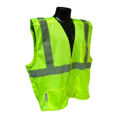 Radians Radians® SV4 Class 2 5 Pt. Breakaway Mesh Vest, Hi-Vis Green, L - Pkg Qty 12 SV4GML